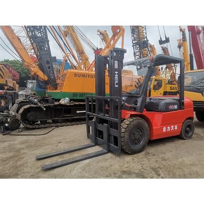 Utilisé LONGHUA HELI50 5 t 3000lb cpqd30 longueur de la fourchette routine intérieur à double carburant moteur à essence