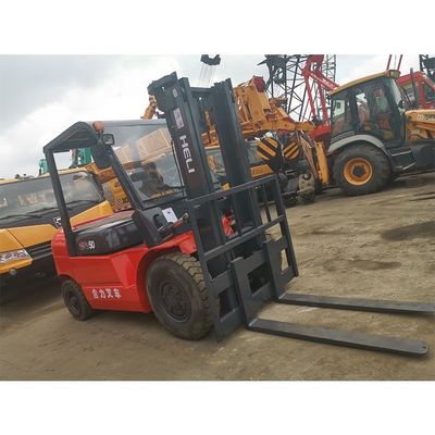 Utilisé LONGHUA HELI50 5 t 3000lb cpqd30 longueur de la fourchette routine intérieur à double carburant moteur à essence