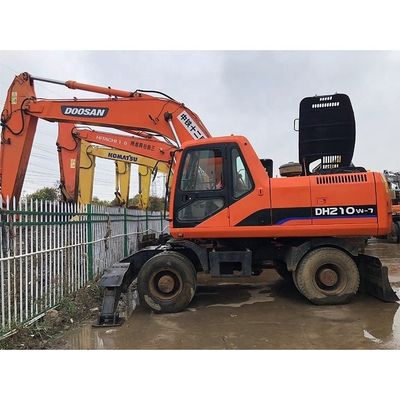 Excavateurs Doosan DH210W-7 d'occasion 2020 Excavateurs à roues originaires de Corée Moteur Doosan