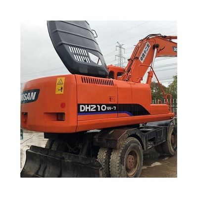 Excavateurs Doosan DH210W-7 d'occasion 2020 Excavateurs à roues originaires de Corée Moteur Doosan