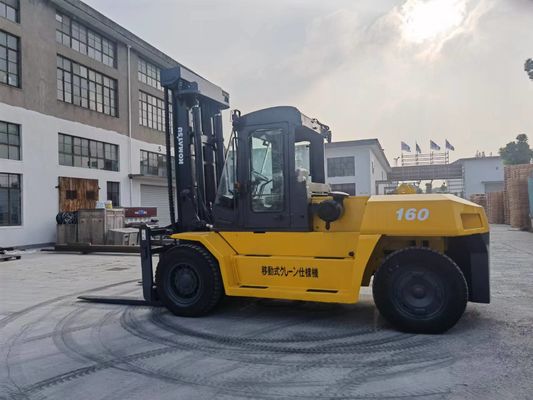 Top- Komatsu FD160 d'occasion avec source d'alimentation moteur diesel et longueur de fourchette de 1150 mm