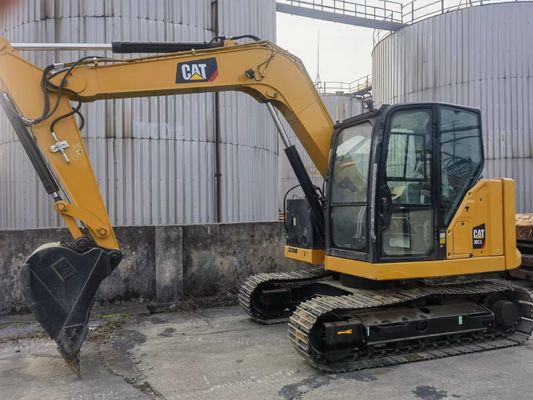Excavateur d'occasion CAT 307.5 avec soupape hydraulique d'origine et rails en caoutchouc du Japon