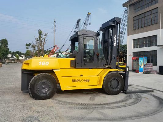 Top- Komatsu FD160 d'occasion avec source d'alimentation moteur diesel et longueur de fourchette de 1150 mm
