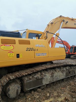 22000 KG Hyundai 220 220-5 d'occasion Excavatrice hydraulique 22 tonnes Poids de fonctionnement
