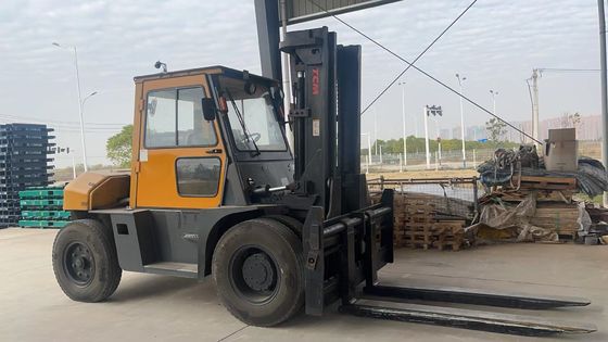8 tonnes de chariot élévateur à fourche TCM FD80 à Shanghai avec des dimensions et une largeur de fourchette de routine
