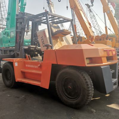 FD100 TCM chariot élévateur de 10 tonnes en bon état avec moteur diesel et largeur de fourchette de routine