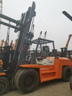 FD100 TCM chariot élévateur de 10 tonnes en bon état avec moteur diesel et largeur de fourchette de routine
