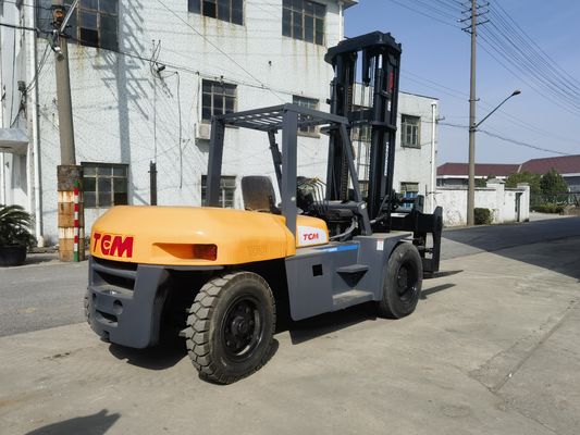 TCM FD100 10T chariot élévateur diesel d'occasion 5 m mât 6 m de haut avec décalage latéral 10000 kg de poids