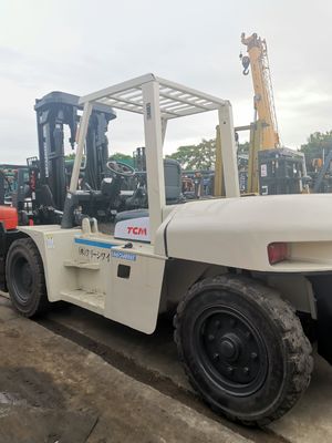 Télélivrateur de 10 tonnes de 3 m TCM FD100 utilisé avec moteur diesel et longueur de fourchette de routine