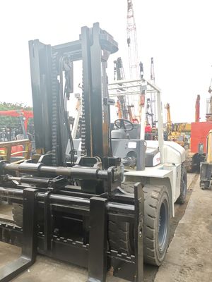 Télélivrateur de 10 tonnes de 3 m TCM FD100 utilisé avec moteur diesel et longueur de fourchette de routine
