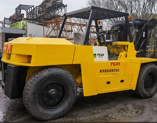 Largeur de fourche de routine TCM FD100T 10 tonnes chariot élévateur hydraulique moteur diesel d'occasion pour Sal