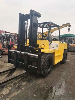 Zone industrielle de Shanghai Vente Japon TCM d'occasion 10 tonnes FD100 chariot élévateur à mât élevé