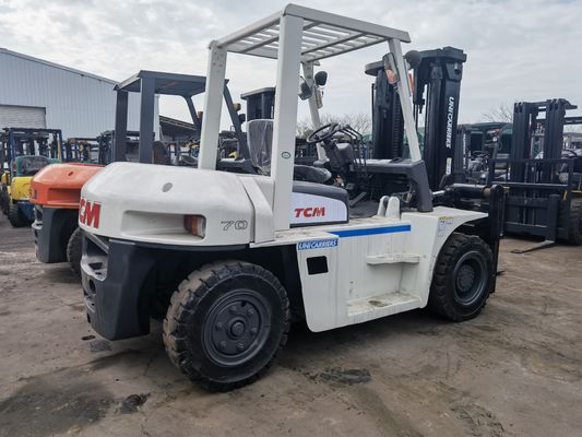 TCM FD70 chariot élévateur de 7 à 10 tonnes avec moteur diesel et longueur de fourchette de routine dans le chantier naval de Shanghai