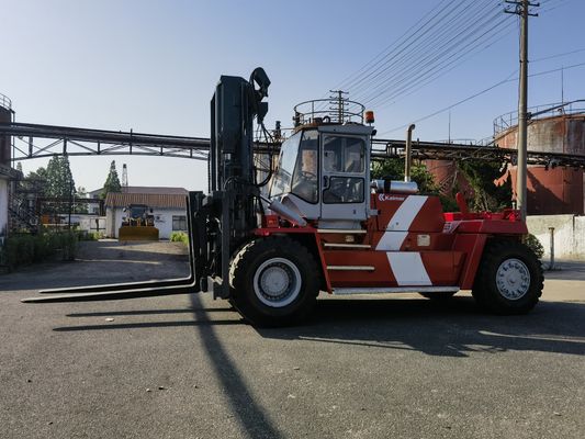 Longueur de la fourchette Routine utilisée Kalmar 25 tonnes Container Reach Stacker avec positionneur de fourchette