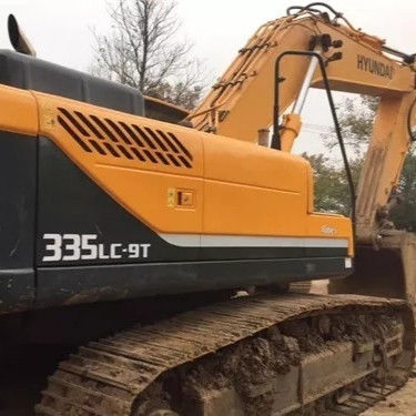 Excavateur Hyundai 335LC-9 d'occasion 4m3 capacité de seau et soupape hydraulique originale