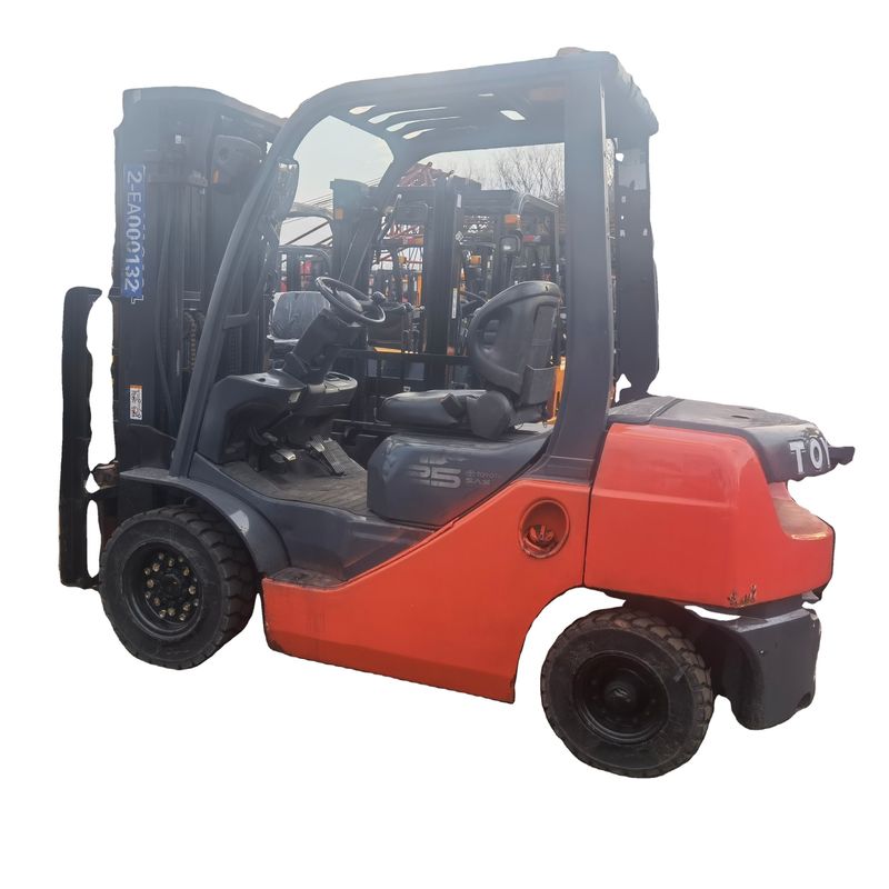 Camion élévateur diesel Toyota FD25 japonais d'occasion avec une longueur de fourchette de routine et à un prix abordable