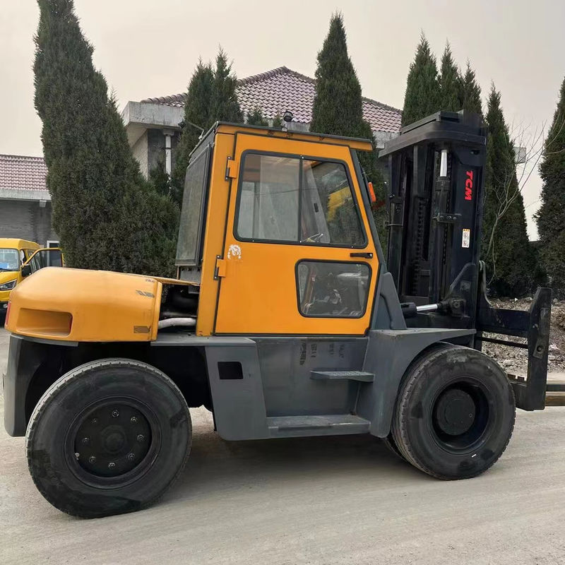 8 tonnes de chariot élévateur à fourche TCM FD80 à Shanghai avec des dimensions et une largeur de fourchette de routine