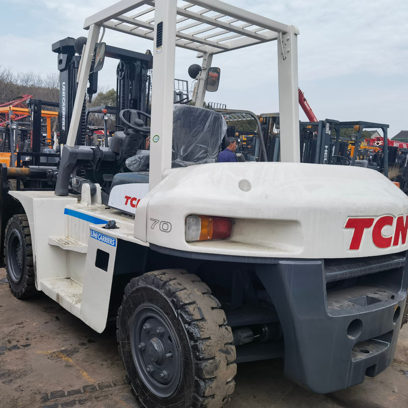 Longueur de fourchette de routine Utilisé TCM Toyota équipement de manutention de matériaux 7 tonnes chariot élévateur diesel